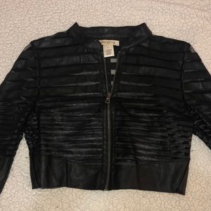 See through crop top jacket 🖤🤩